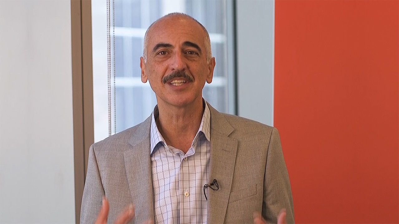 A still shot of Antoine Shagoury, taken from the video, where he talks about Kyndryl Bridge