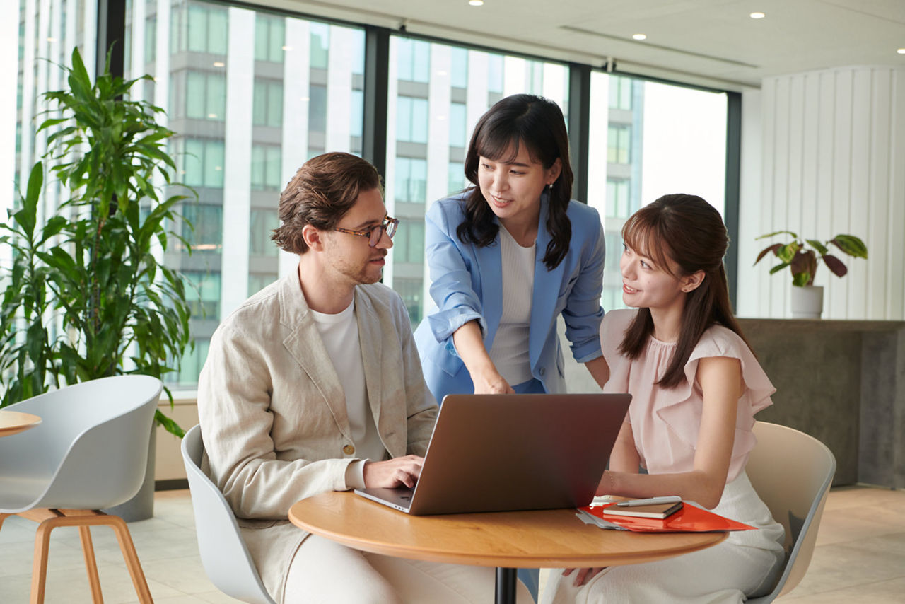 Working session over a computer